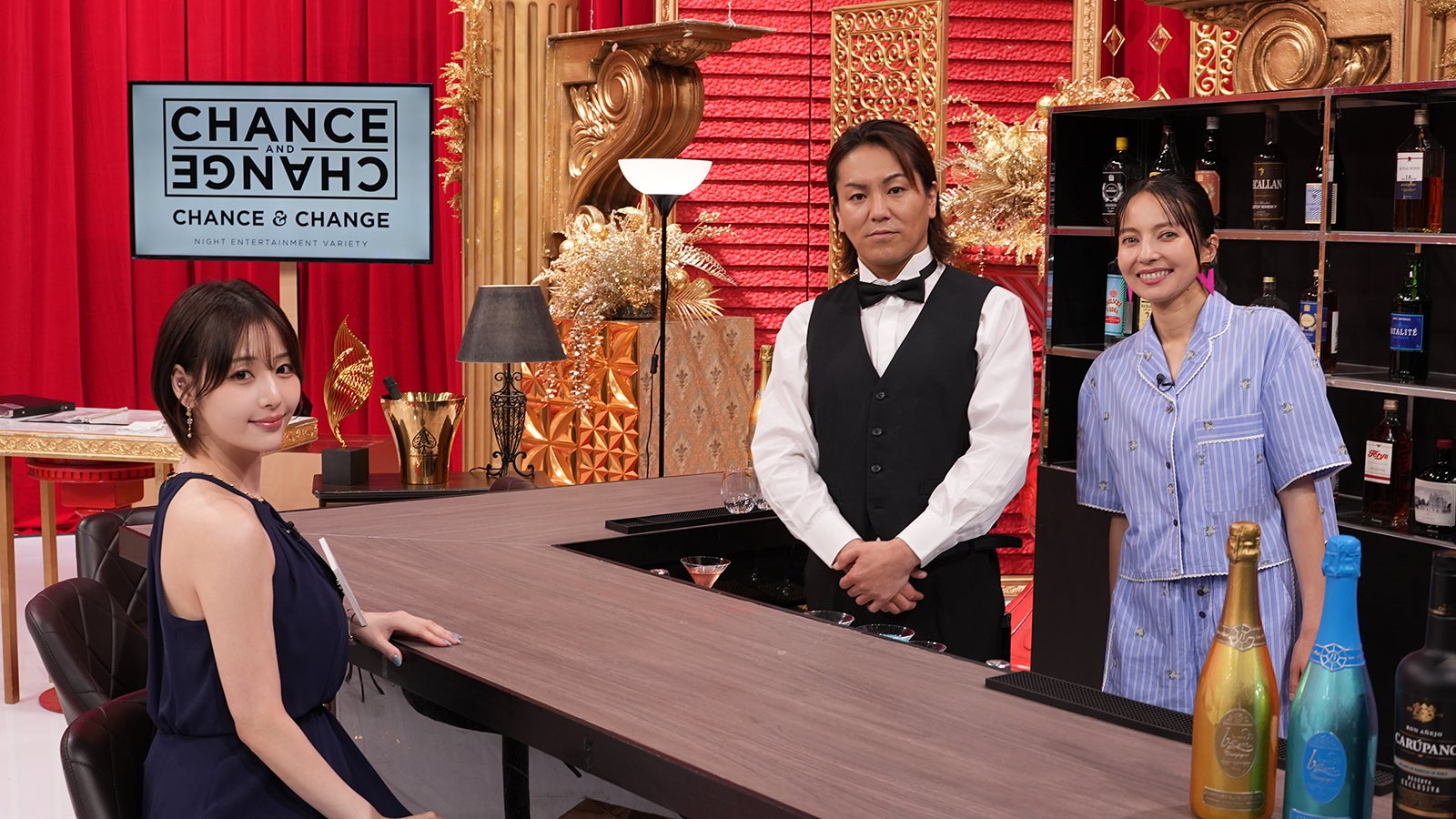 （左から）天海りこ、狩野英孝、ベッキー（提供写真）