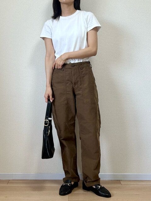 ベイカーパンツ　白T　NGコーデ