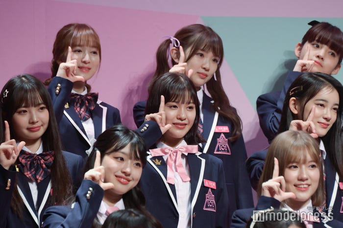 『PRODUCE 101 JAPAN THE GIRLS』概要発表記者会見、練習生お披露目の様子(C)モデルプレス