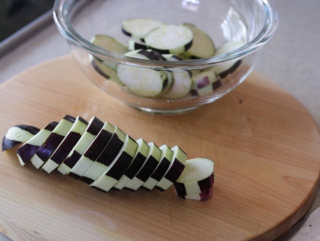 茄子と鶏肉の生姜焼き