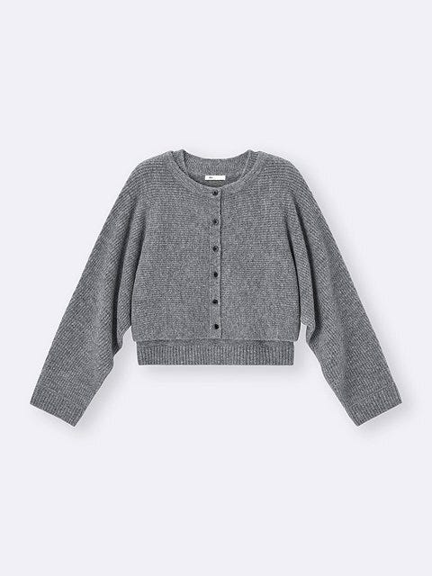 GU パフニット2ピースカーディガン GUのパフニット2ピースカーディガン
