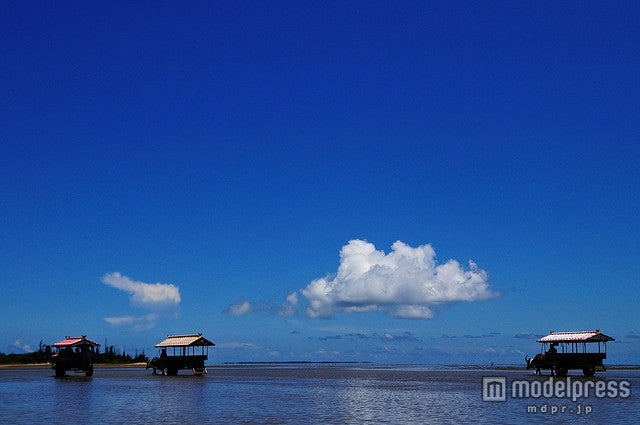 島周辺のビーチを水車でのんびり散策／photo by ajari