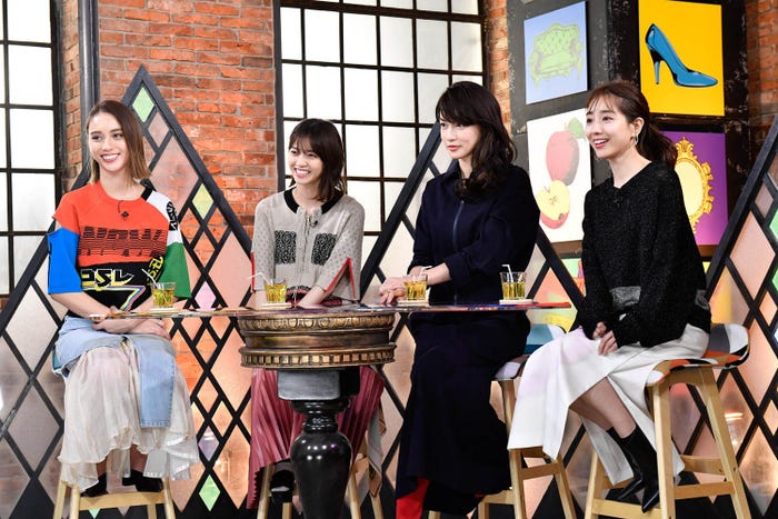 (左から)滝沢カレン、西野七瀬、長谷川京子、田中みな実(写真提供:カンテレ)