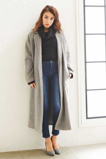 ダブルボタンチェスターコート「Re:EDIT by GALSTAR」6,298円（税込）／画像提供：Re:EDIT by GALSTAR