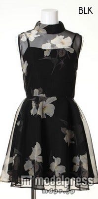 snidel花柄オーガンジーワンピース「DOUBLE HEART」15,336円(税込)