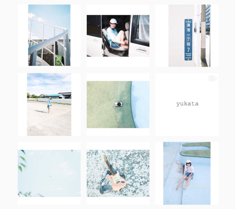 ミントカラーで統一したインスタトップ画面／mahocato Instagramより