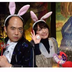 モデルプレス - 新垣結衣のハロウィンコスプレが可愛すぎる うさ耳にかぼちゃ…トレエン斎藤さんも参戦<ミックス。>