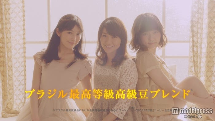 (左から)渡辺麻友、大島優子、島崎遥香/新CM「次の一歩へ」編より