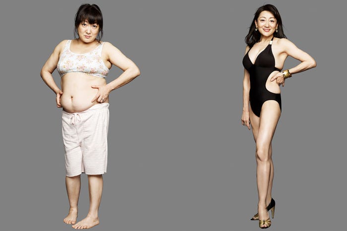 エド・はるみ(左:ビフォー、右:アフター/提供写真)