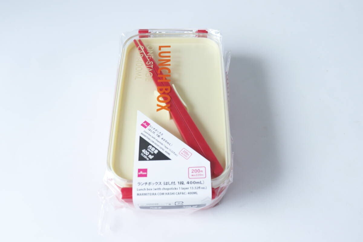 ランチボックス（はし付、1段、400mL）　パッケージ