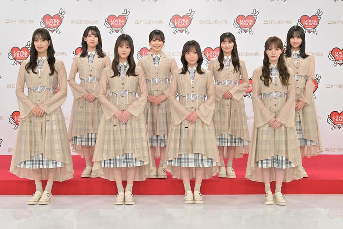 日向坂46/(後列左から)金村美玖、丹生明里、河田陽菜、上村ひなの(前列左から)佐々木久美、小坂菜緒、齊藤京子、加藤史帆(C)NHK