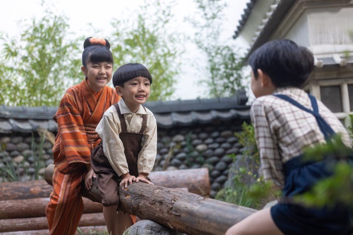 永瀬ゆずな、平山正剛、木村優来「あんぱん」第3話(C)NHK