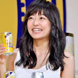 アサヒビール「アサヒ ダイレクトショット」新商品&テレビCM発表会に出席した井上真央