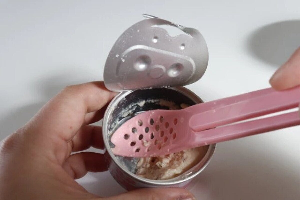 ダイソー　猫缶スプーン　使用例　スプーン