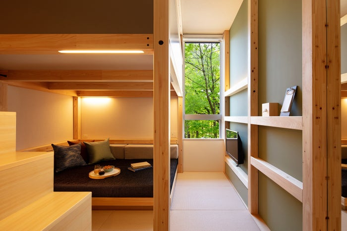 ロフトベッドを備えた客室「YAGURA  Room」／画像提供：星野リゾート