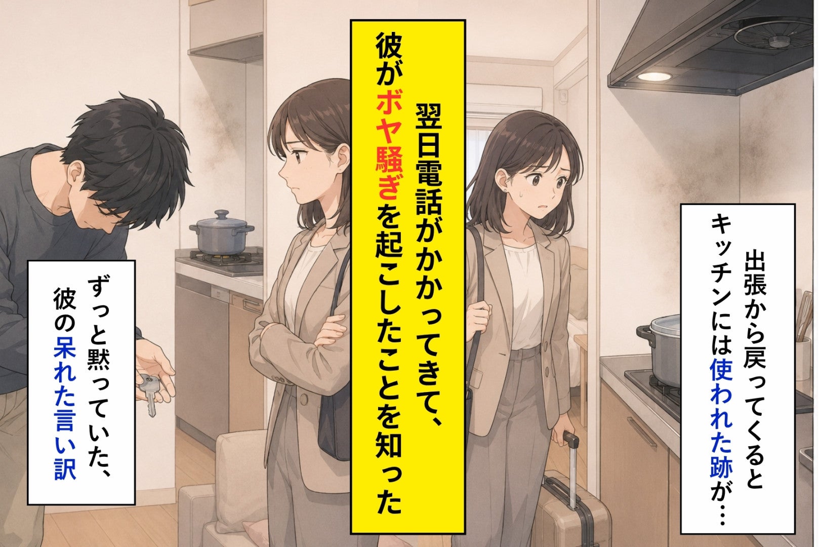 留守中の部屋で火災報知器、管理会社から知らされた彼の隠しごと