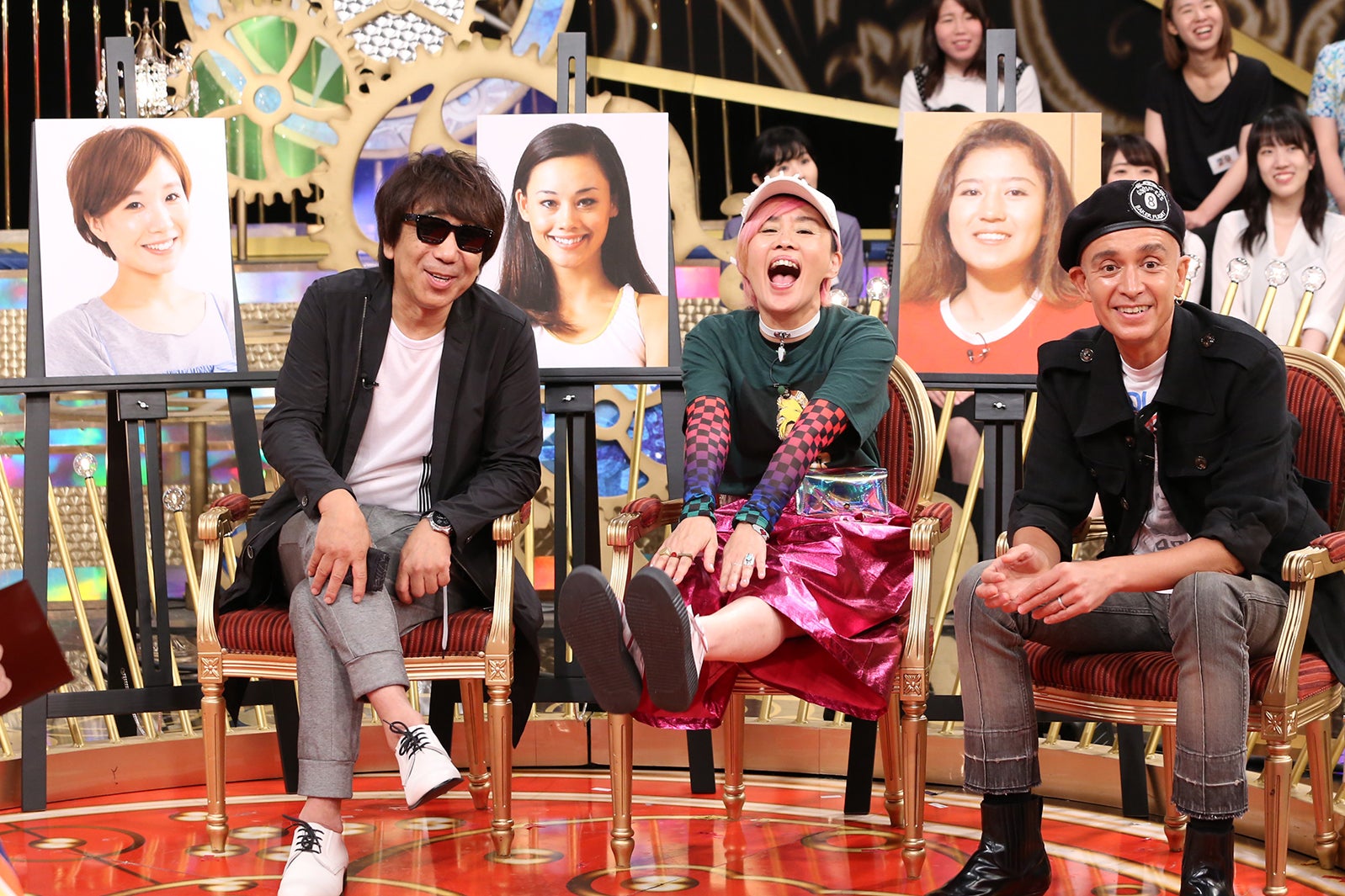 木根尚登、野沢直子、マーク・パンサー（C）日本テレビ