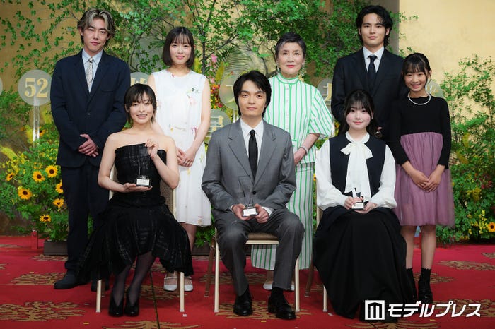(後列左から)吉村界人、光嶌なづな、根岸季衣、水上恒司(前列左から)森七菜、岡山天音、毎田暖乃、竹澤咲子(C)モデルプレス(C)モデルプレス