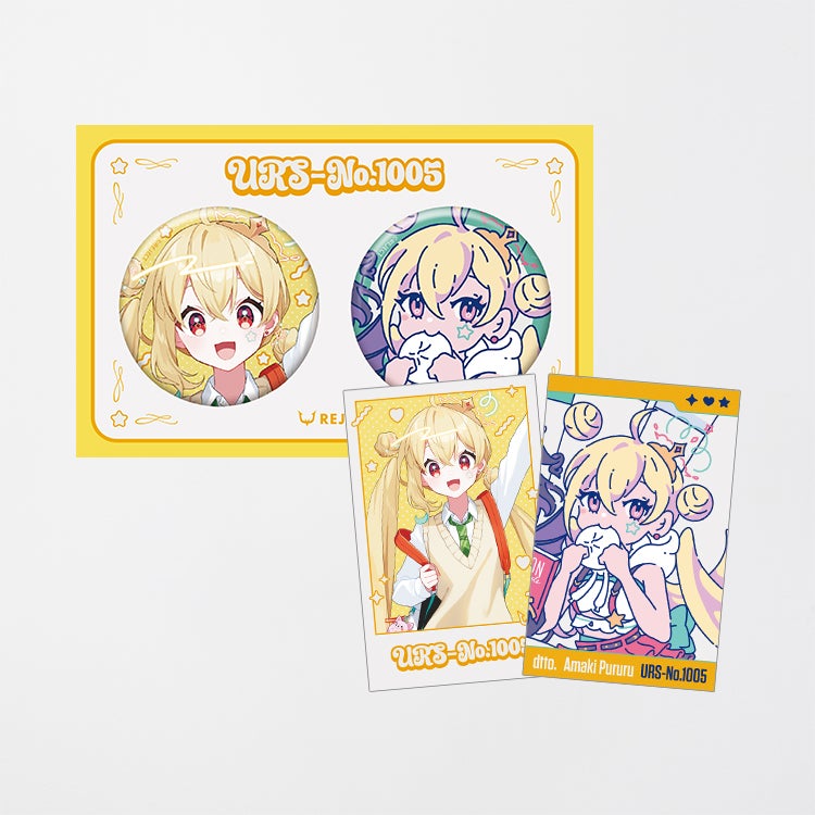 とおこ X ファミリーマート チェキ風カード&缶バッジセット（税込2,300円）（提供写真）