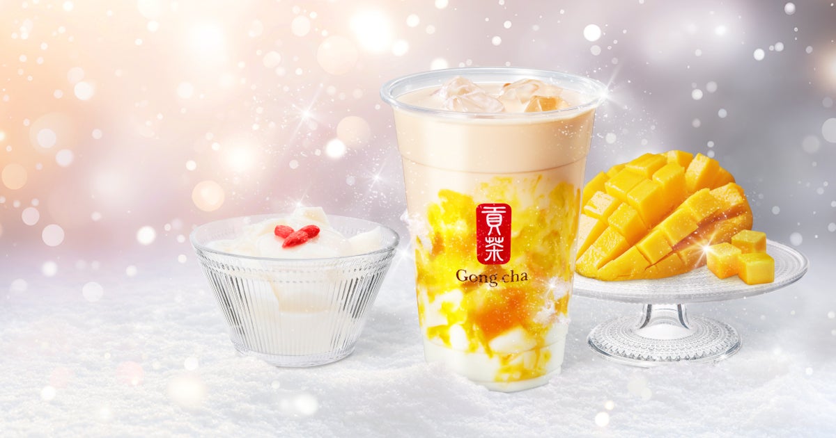 【ゴンチャ新作】「雪見杏仁 マンゴーミルクティー」冬のきらきら輝く雪景色をイメージ