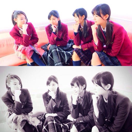 「学校のカイダン」オフショット/飯豊まりえTwitterより