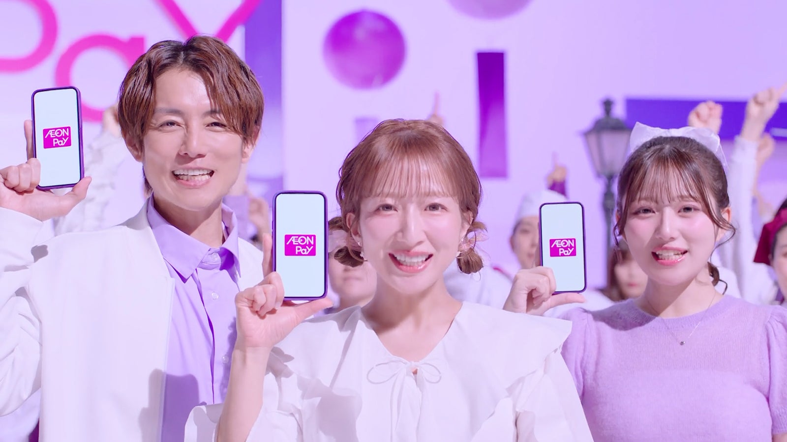 杉浦太陽、辻希美、希空「AEON Pay」新CM「登場」篇（提供写真）