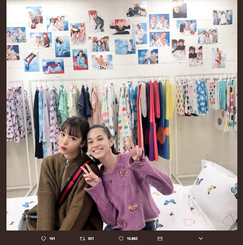 藤田ニコル＆水原希子のレア2ショットに反響「美女コンビ」「こっちまでHAPPY」