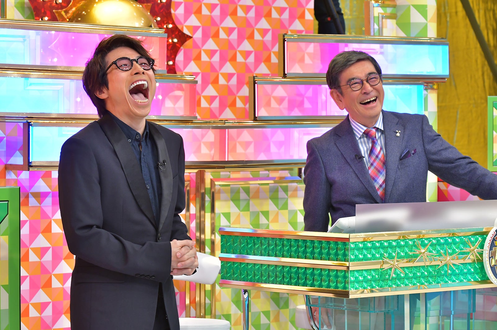 田村淳、石坂浩二（C）TBS