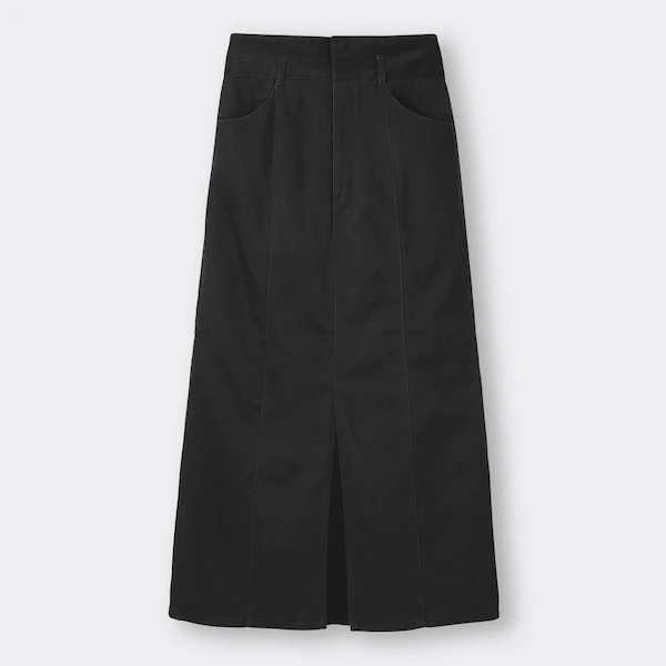 ハイウエストスリットナロースカート gu