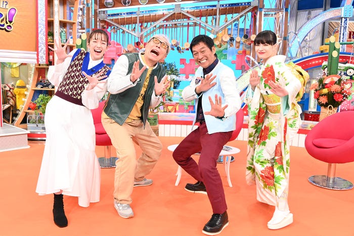 佐藤栞里、所ジョージ、明石家さんま、広瀬すず(C)日本テレビ