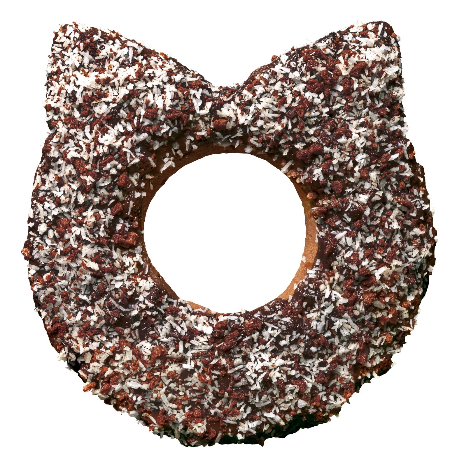 ミスド×ブラックサンダーコラボから“猫型ドーナツ”ネットオーダー限定で登場  5つのトッピングが生むザクザク食感