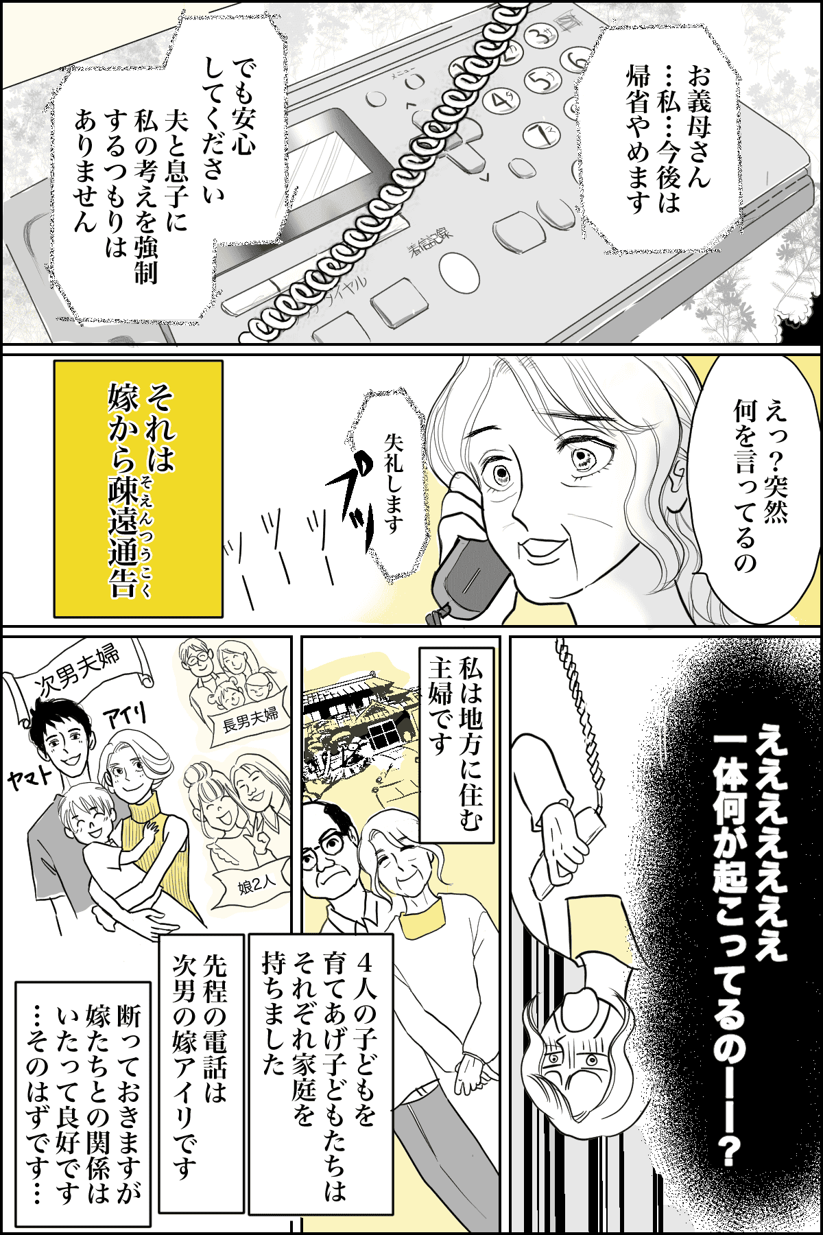 帰省（働かされる）マンガ1