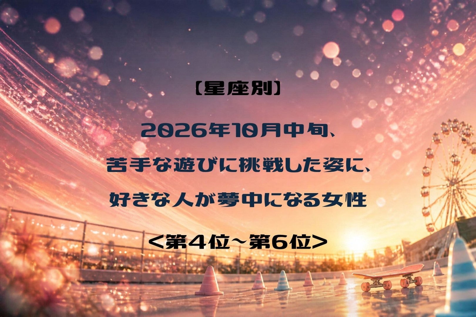 【星座別】10月中旬、一生懸命な姿に好きな人が惹かれる女性ランキング＜第４位～第６位＞