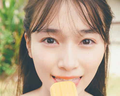 櫻坂46守屋麗奈の“舌ペロ”にキュン 1st写真集「笑顔のグー、チョキ、パー」封入用ポストカード公開