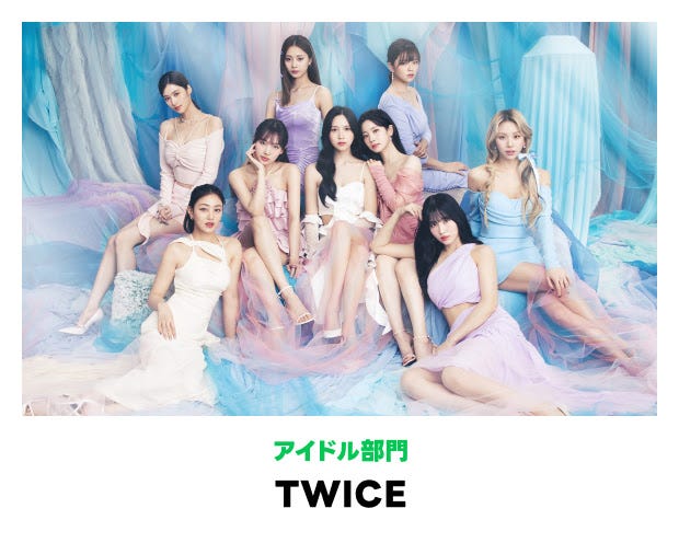 アイドル部門:TWICE(提供写真)