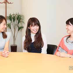 （左から）モデル：住田奈央さん、井上あずささん、石飛香織さん