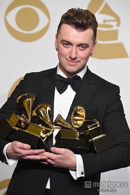 「年間最優秀レコード」など4冠を獲得したサム・スミス／photo：Getty Images【モデルプレス】