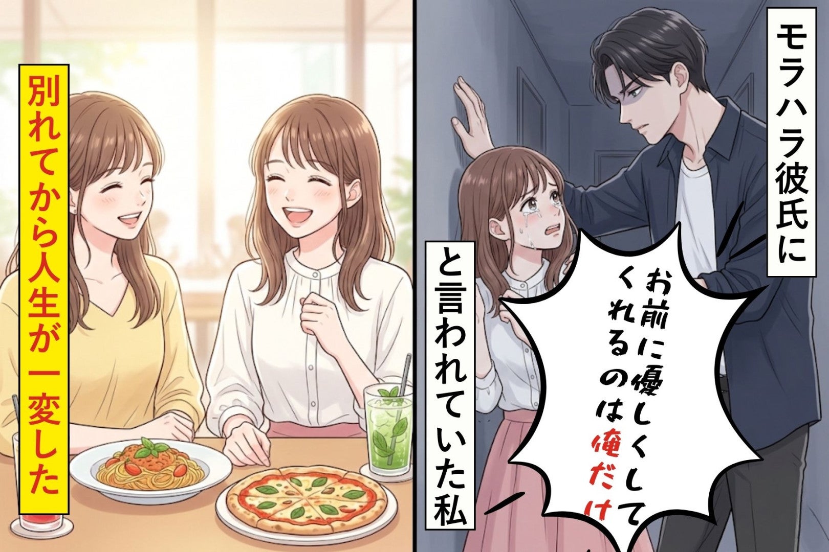 モラハラ彼氏に「お前に優しくしてくれるのは俺だけ」と言われていた私→別れてから人生が一変した