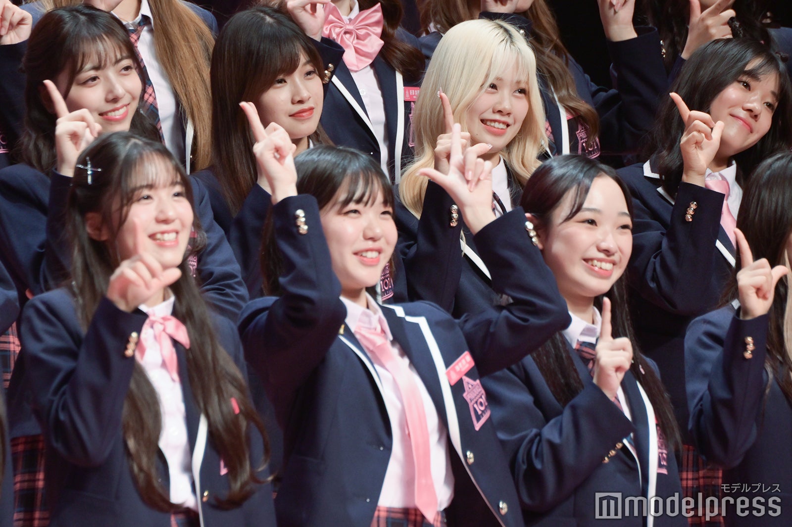 『PRODUCE 101 JAPAN THE GIRLS』概要発表記者会見、練習生お披露目の様子（C）モデルプレス