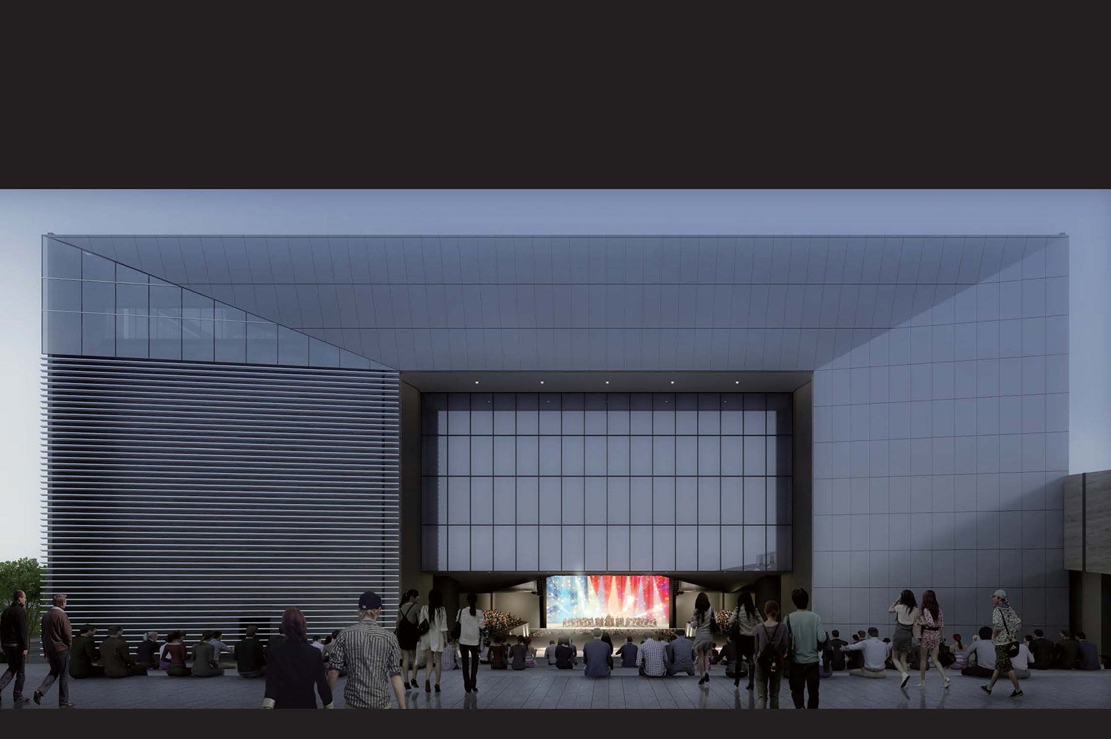 屋外ステージ側から見たTACHIKAWA STAGE GARDEN／画像提供：立飛ホールディングス