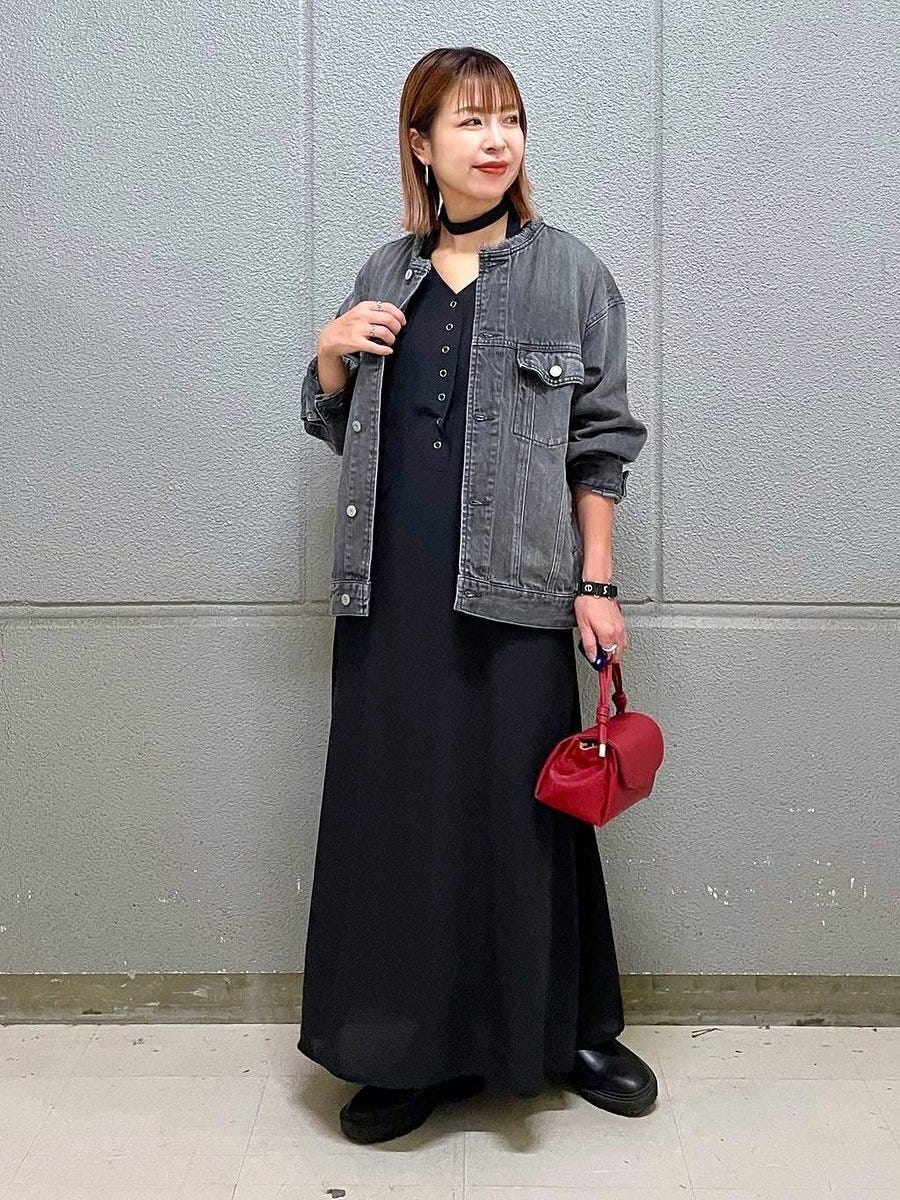 グローバルワーク チョーカー付きAラインワンピース グローバルワークのチョーカー付きAラインワンピース