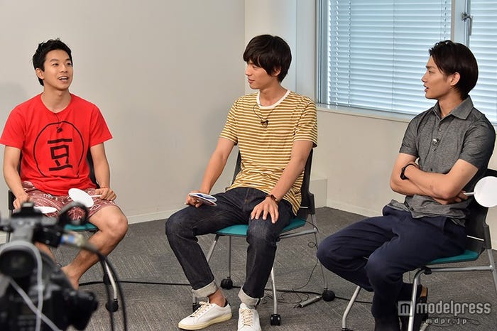 (左から)太賀、福士蒼汰、野村周平/座談会の様子