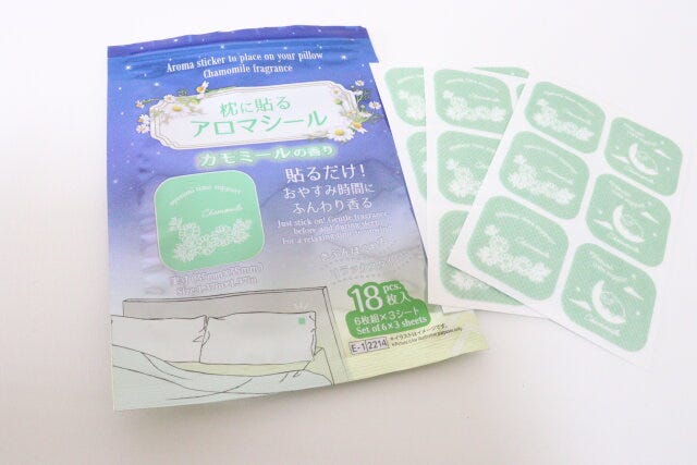 枕に貼るアロマシール（カモミール、18枚）