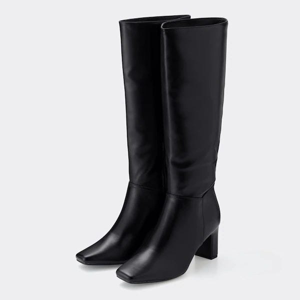 GU 黒ブーツ 2022冬 高評価 名品 GU 黒ブーツ 2022冬 高評価 名品 ヒールロングブーツ