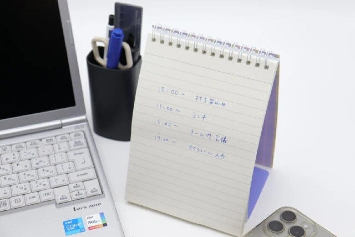 ダイソー　スタンドリングノート（B6、40枚）　使用例