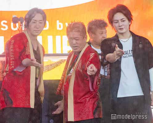 堀江貴文・溝口勇児・三崎優太「REAL VALUE」3人が揃ってステージに現れ大歓声【BOB2025】