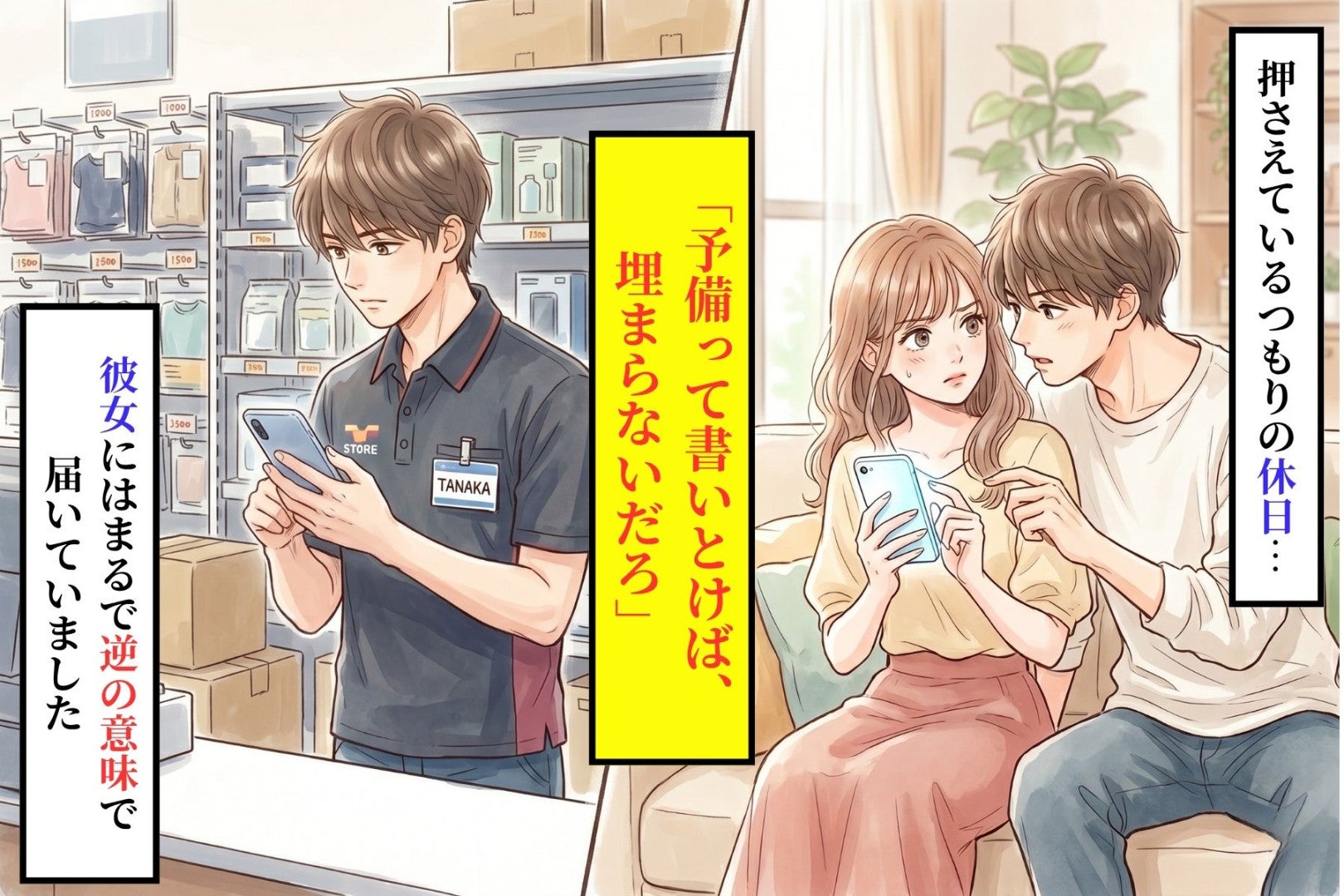 彼女の休みを「予備」で押さえていた俺。その一言が、まるで逆の意味で伝わっていたなんて