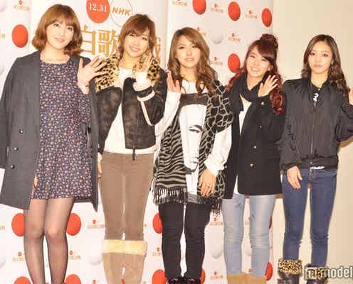 <紅白リハ>KARA、キュートな私服で会見に登場