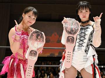 女子プロレスで驚異のダブルジャイアントスイング！渡辺未詩が2人まとめてぶん回す【東京女子】