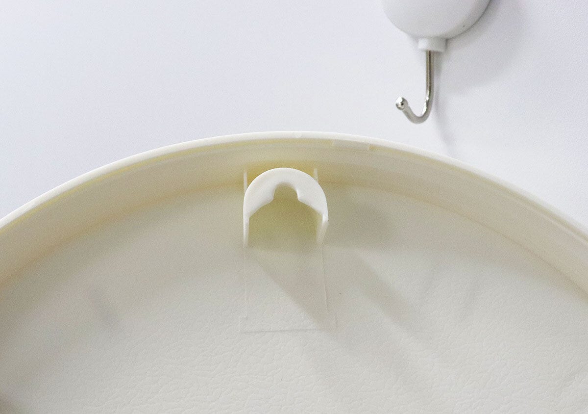 ダイソー掛け時計25cm壁掛けフック